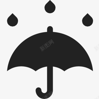 风暴伞自然雨图标图标