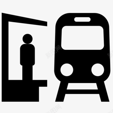公交地铁标识火车站有轨电车地铁图标图标