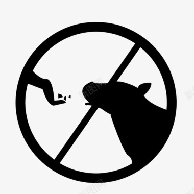 不喂动物食物不允许图标图标