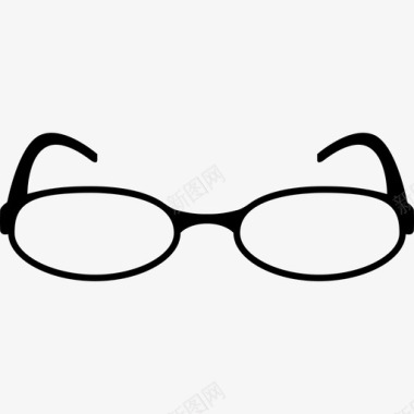 椭圆形阅读眼镜工具用具时尚图标图标