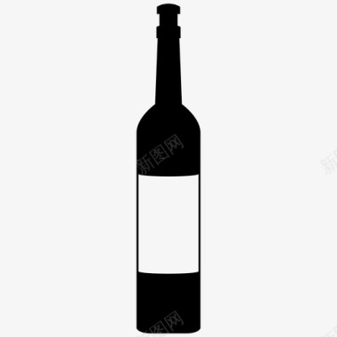 红酒瓶软木塞葡萄酒红酒酒瓶图标图标