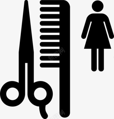 美容院理发标志图标图标