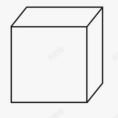 多彩方形立方体长方体几何体图标图标