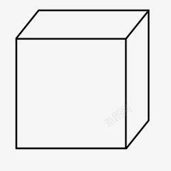 长方体形状立方体长方体几何体图标高清图片