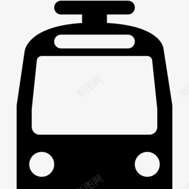 公共交通标识有轨电车公共交通火车图标图标
