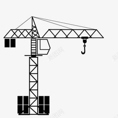 拆除起重机建造拆除图标图标