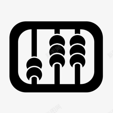 算盘矢量图算盘加法计算器图标图标