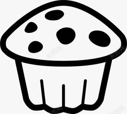 松饼面包房纸杯蛋糕食物糕点图标图标