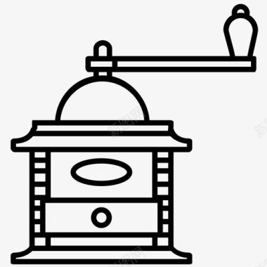 咖啡研磨机磨粉机咖啡机图标图标