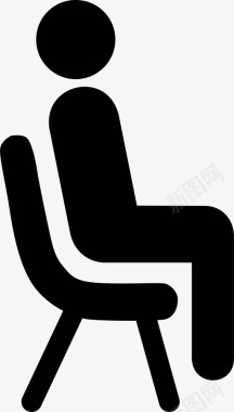 椅子人座位坐等候室图标图标