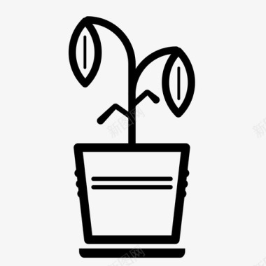 植物室内植物植物花瓶图标图标