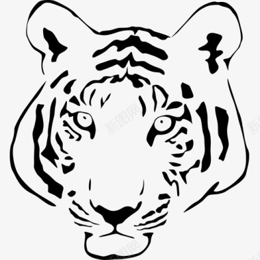 条纹老虎动物猫图标图标
