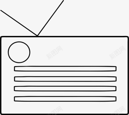 机器材类收音机天线设备图标图标