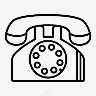 向左旋转电话通讯拨号图标图标