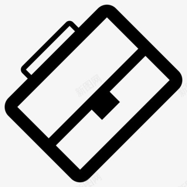 公文包商务文件文件夹手提箱图标图标