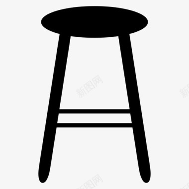 酒吧凳椅子座位图标图标