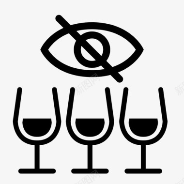 酒盲品试酒葡萄酒图标图标