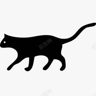 猫免扣猫动物黑猫图标图标