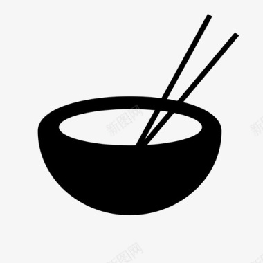 碗排骨筷子图标图标