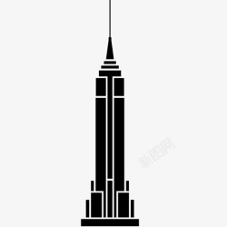 纽约市帝国大厦建筑地标图标高清图片