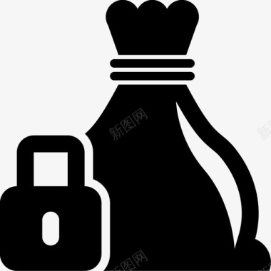 财富比重安全货币银行硬币图标图标