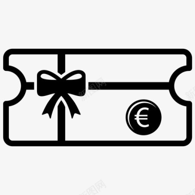 礼品礼品卡经济型欧元图标图标