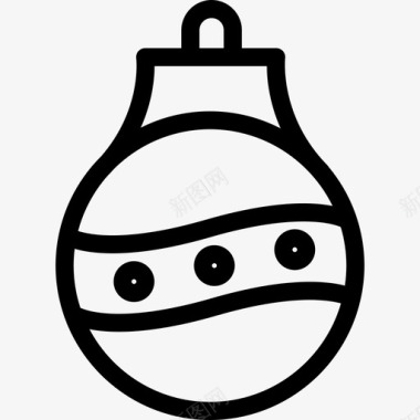 冬天冷装饰品灯泡圣诞球图标图标