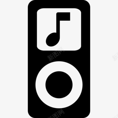 带音符符号音乐和声音的苹果IPod 2图标图标