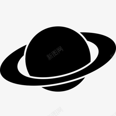 土星行星光环太空图标图标
