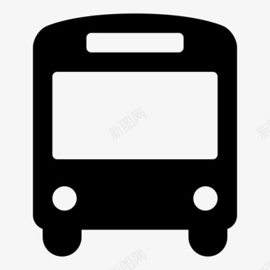 公共交通标识公共汽车汽车公共交通图标图标