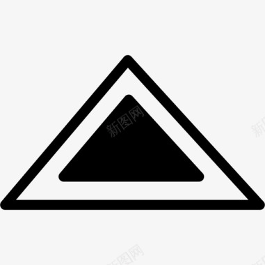 三角形状轮廓形状自己做填充图标图标