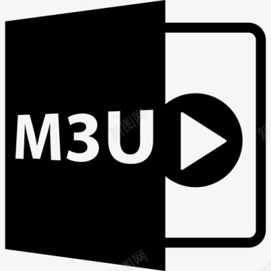 M3U开放文件格式接口文件格式风格化图标图标