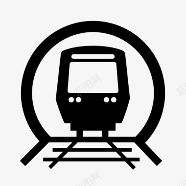 地铁标识地铁公共交通铁路图标图标