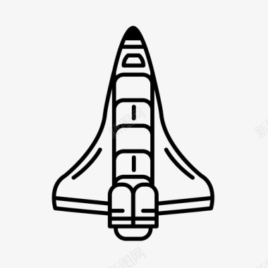 商务火箭航天飞机火箭太空旅行图标图标