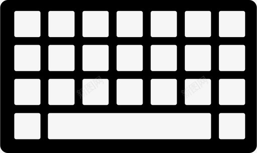 英文虚拟键盘键盘电脑键盘书桌图标图标