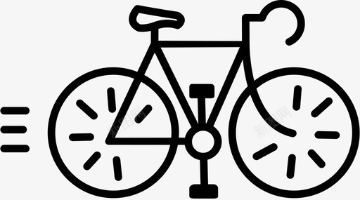 通勤自行车自行车通勤骑自行车上班图标图标