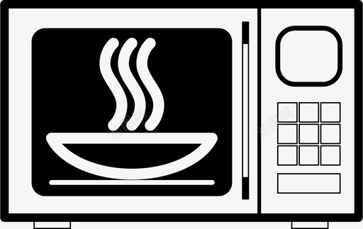 微波微波炉厨房电器暖气图标图标