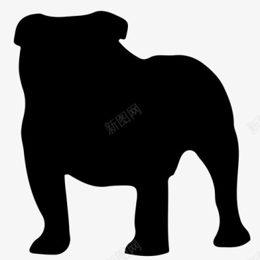 斗牛犬动物品种彩宁宠物图标图标