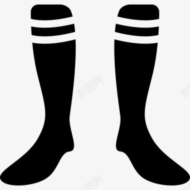 白色木地板白色线条足球袜运动型图标图标