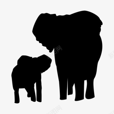 大象背影大象动物哺乳动物图标图标