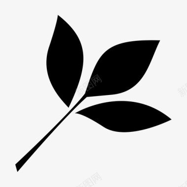 东风标致标志logo叶生长植物茶树图标图标