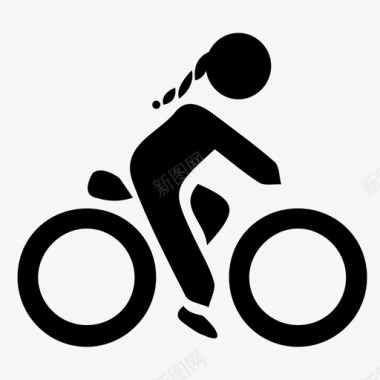 自行车骑车人交通工具骑行图标图标