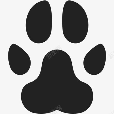狗爪印动物狗轨道图标图标