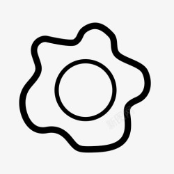 此面朝上鸡蛋早餐食物图标高清图片