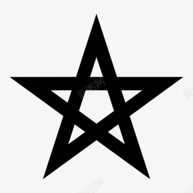 五角星形摩洛哥国旗形状图标图标