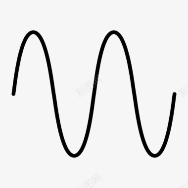 矢量标志正弦波脉冲无线电波图标图标