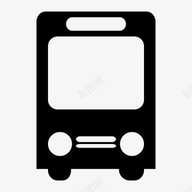 公共交通标识公共汽车城市车辆图标图标