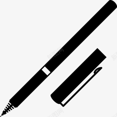 钢笔细笔墨水线条标记图标图标
