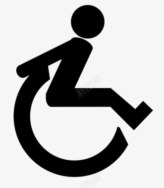 授权无障碍轮椅残疾残疾人图标图标