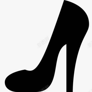 高跟鞋连衣裙脚图标图标